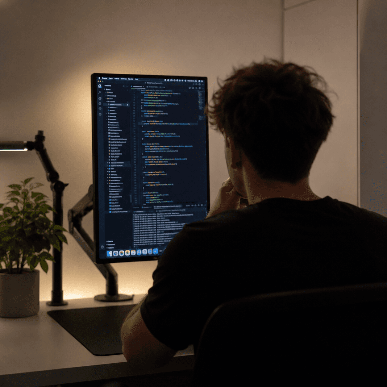 Ivan Sostaric working at a computer